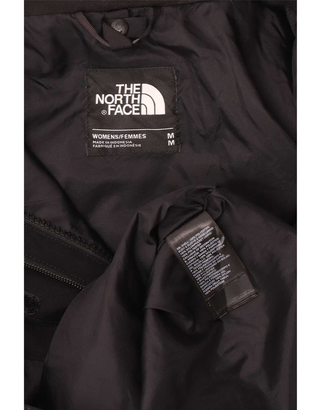 The North Face Womens Hooded Windbreaker Jacket UK 14 Medium Black