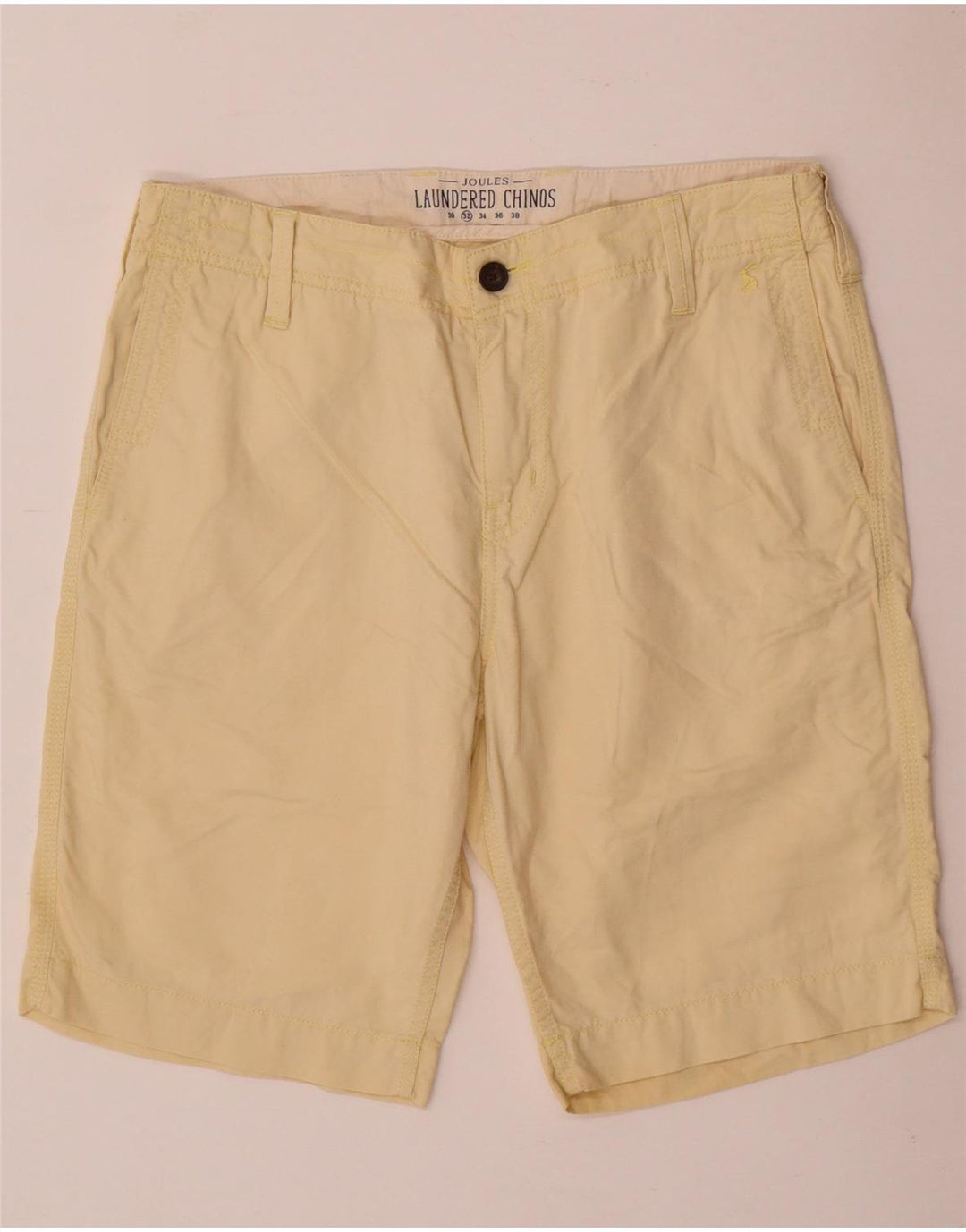 JOULES Mens Chino Shorts W32 Medium Yellow