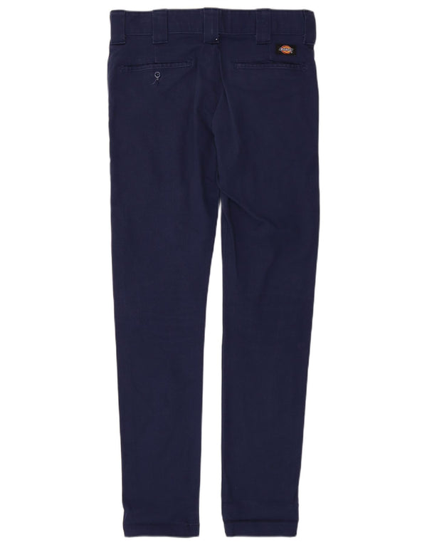 Dickies Mens Slim Skinny Chino Trousers W30 L32 Navy Blue Cotton