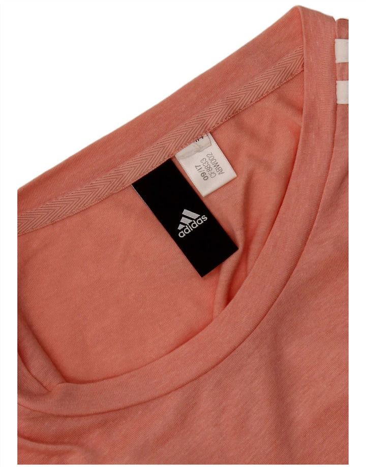 Adidas Womens T-Shirt Top UK 10 Small Pink