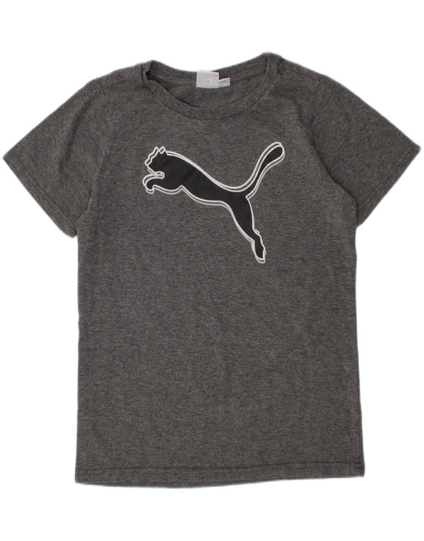 Puma Boys Graphic T-Shirt Top 7-8 Years Grey