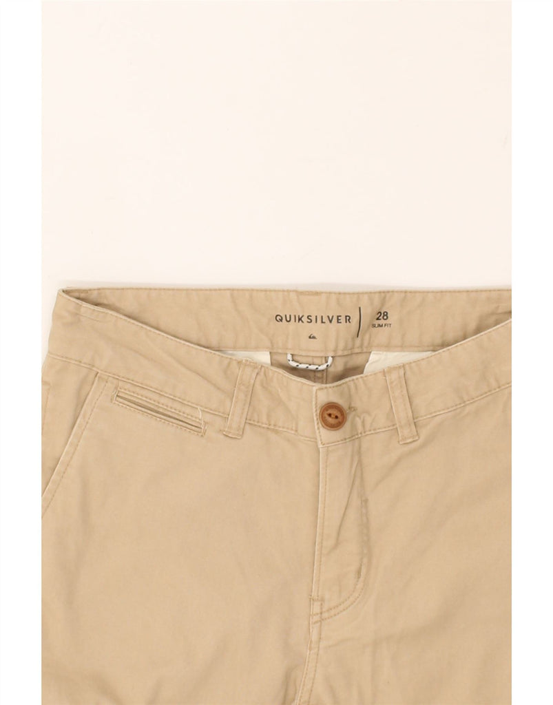 QUIKSILVER Mens Slim Chino Trousers W28 L29 Beige Cotton | Vintage Quiksilver | Thrift | Second-Hand Quiksilver | Used Clothing | Messina Hembry 