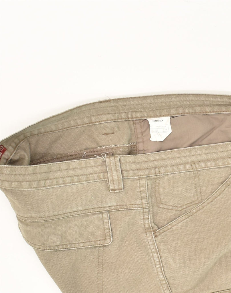 CELIO Womens Straight Cargo Trousers IT 48 XL W38 L33 Beige Cotton | Vintage Celio | Thrift | Second-Hand Celio | Used Clothing | Messina Hembry 