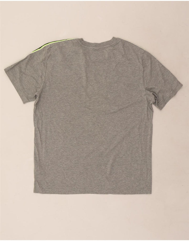 Nike Mens Graphic T-Shirt Top Large Grey Colourblock Cotton