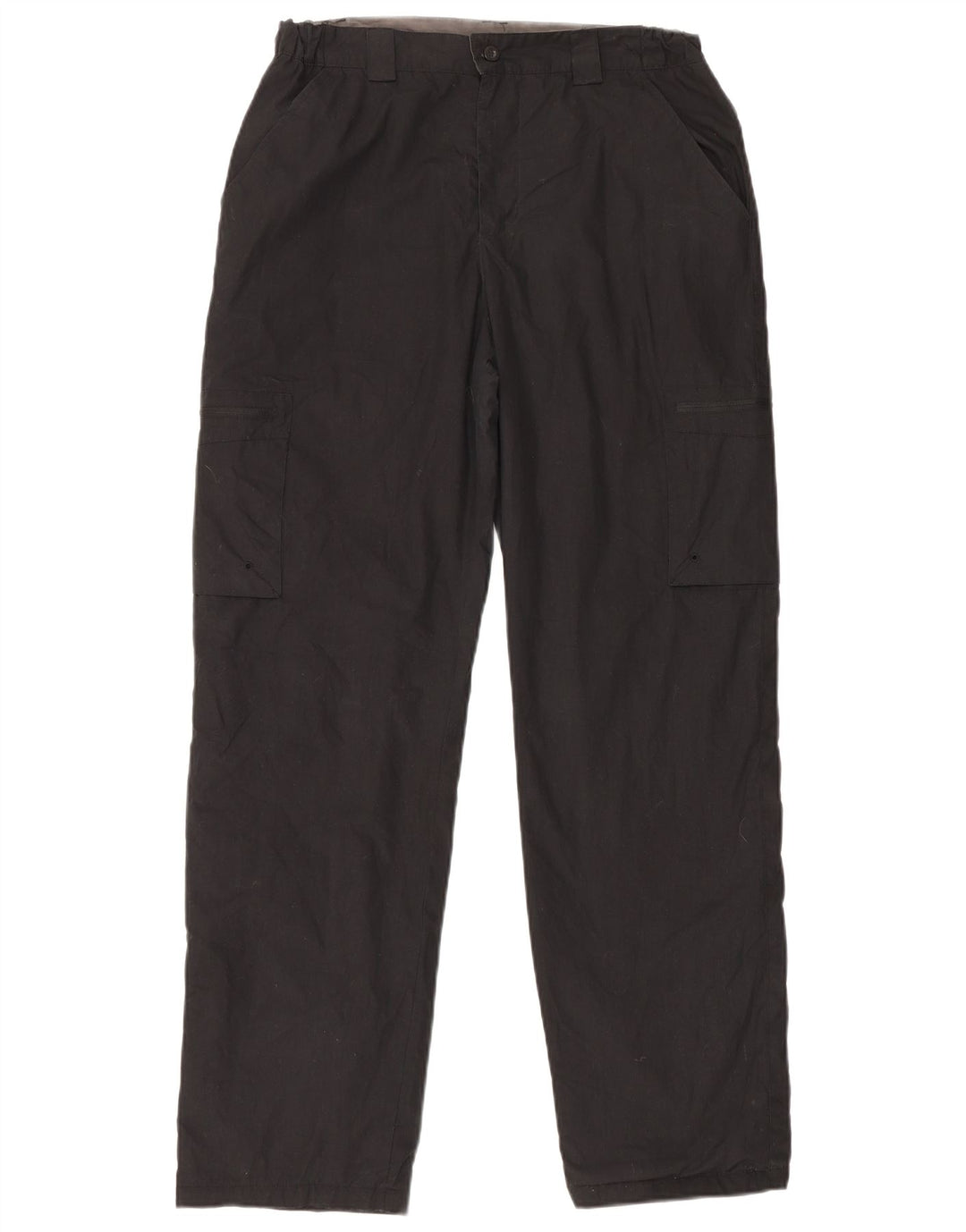 Mountain Warehouse Mens Straight Cargo Trousers W32 L31 Black Polyester