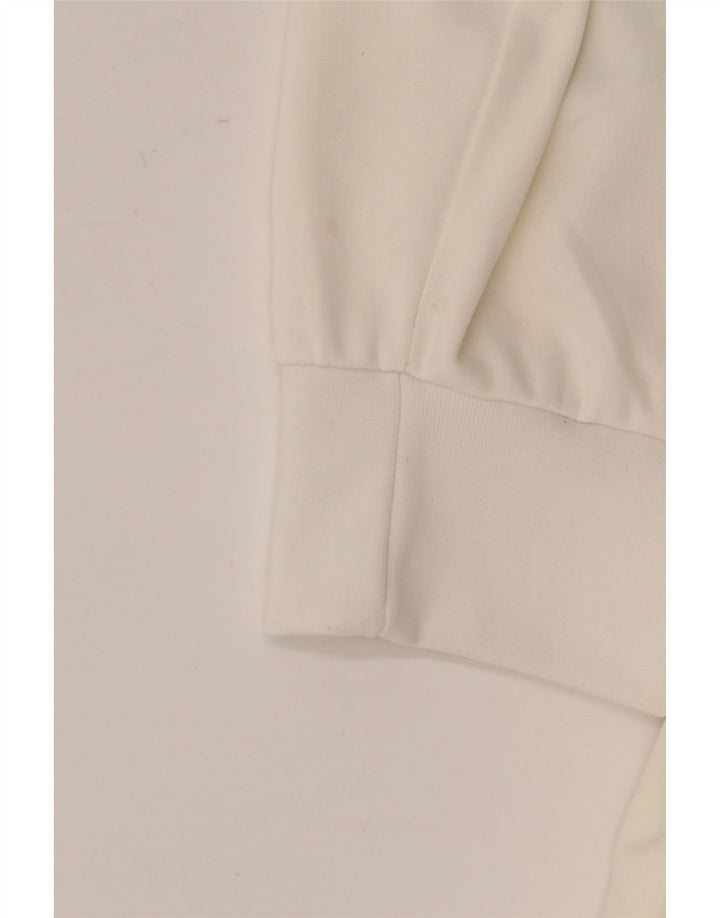 Vintage Mens Tracksuit Top Jacket 2XL White Colourblock Nylon