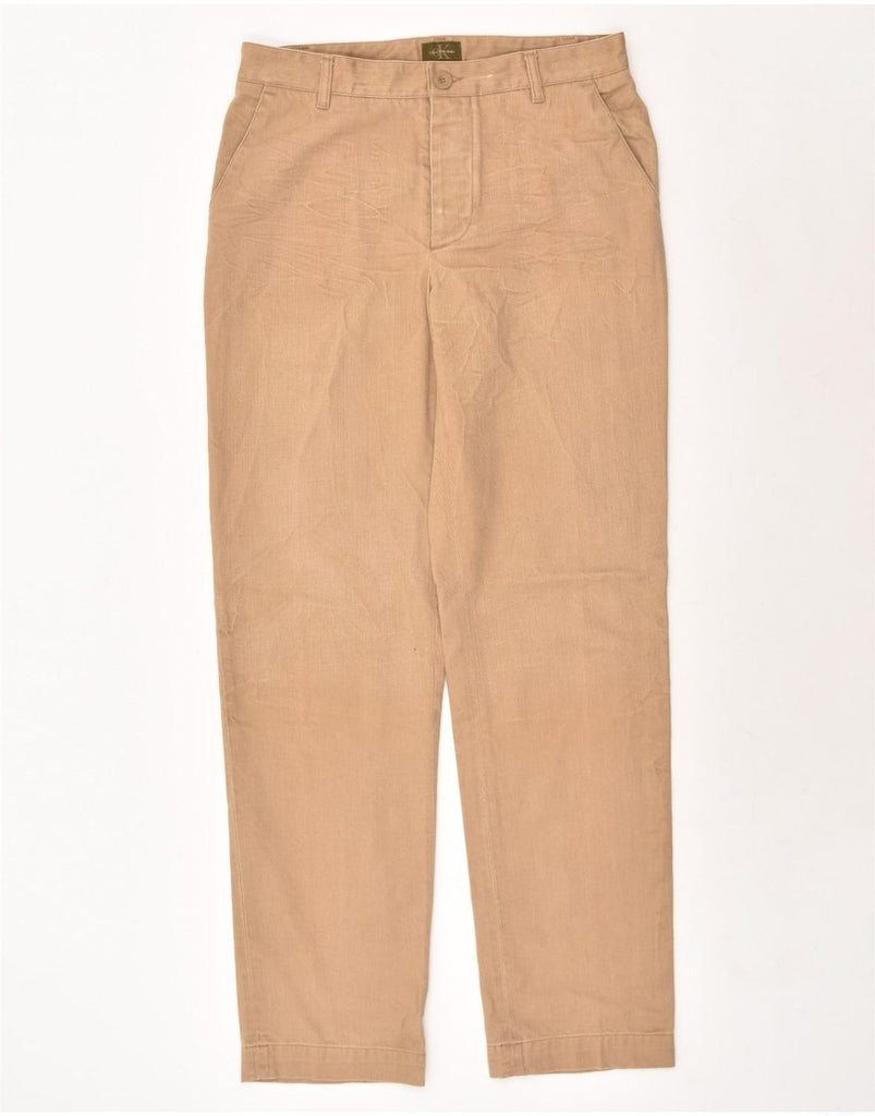 CALVIN KLEIN Mens Straight Chino Trousers W33 L34 Beige Cotton | Vintage Calvin Klein | Thrift | Second-Hand Calvin Klein | Used Clothing | Messina Hembry 