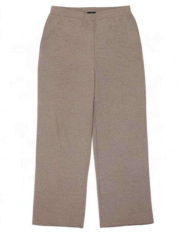 Zara Womens Wide Leg Tracksuit Trousers UK 12 Medium Grey Polyester