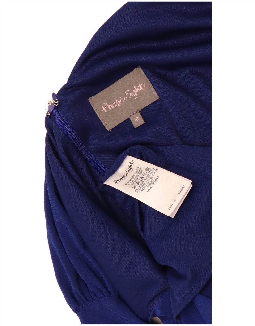 Phase Eight Womens Sleeveless Maxi Dress UK 16 Large Blue Polyester