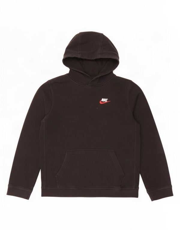 Nike Boys Hoodie Jumper 13-14 Years XL Black Cotton