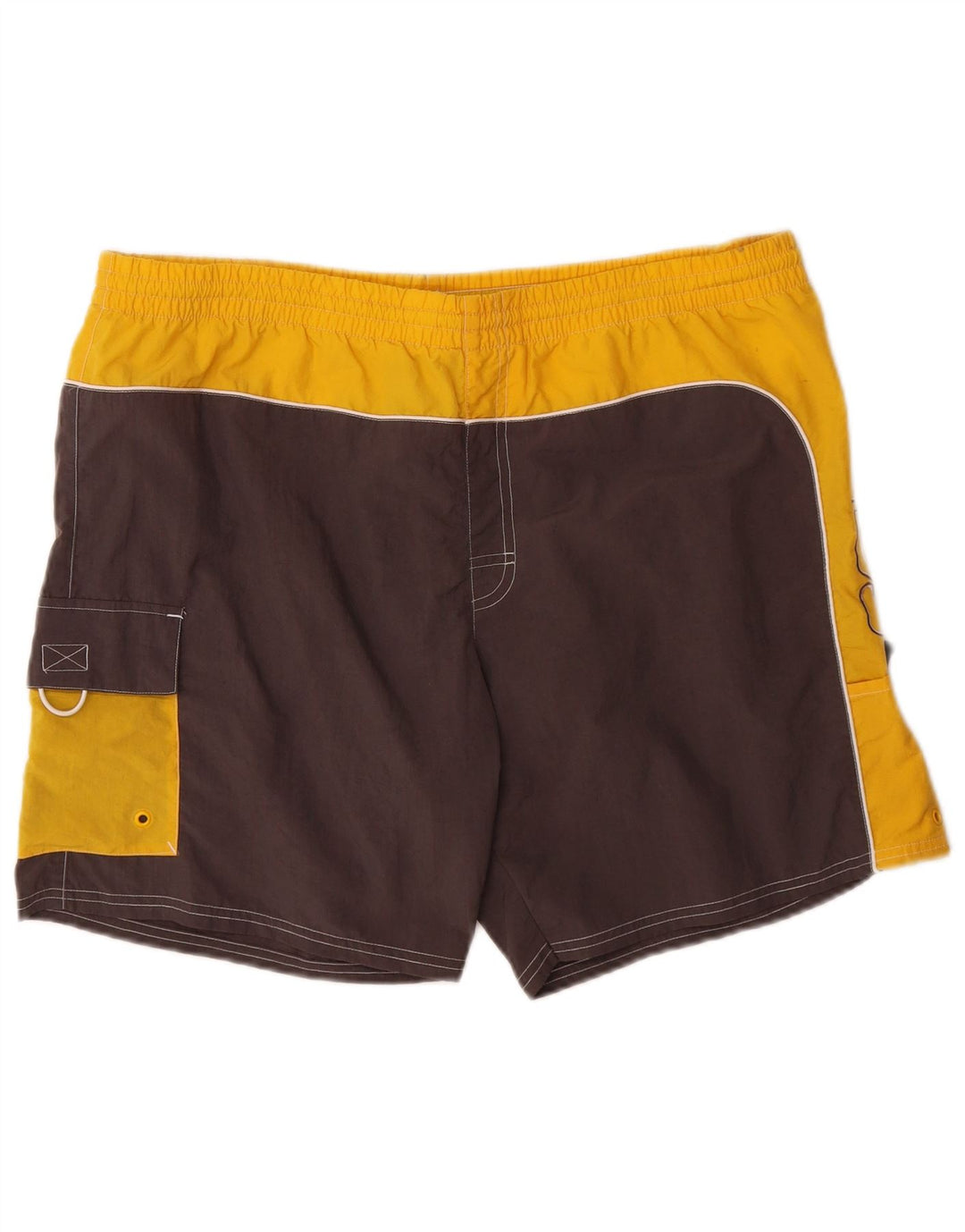 Fila Mens Swimming Shorts XL Yellow Colourblock Polyamide