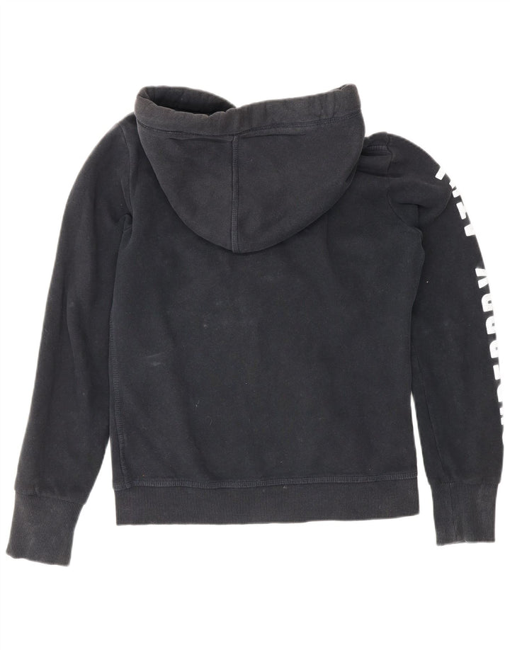 Superdry Mens Graphic Zip Hoodie Sweater Medium Navy Blue Cotton