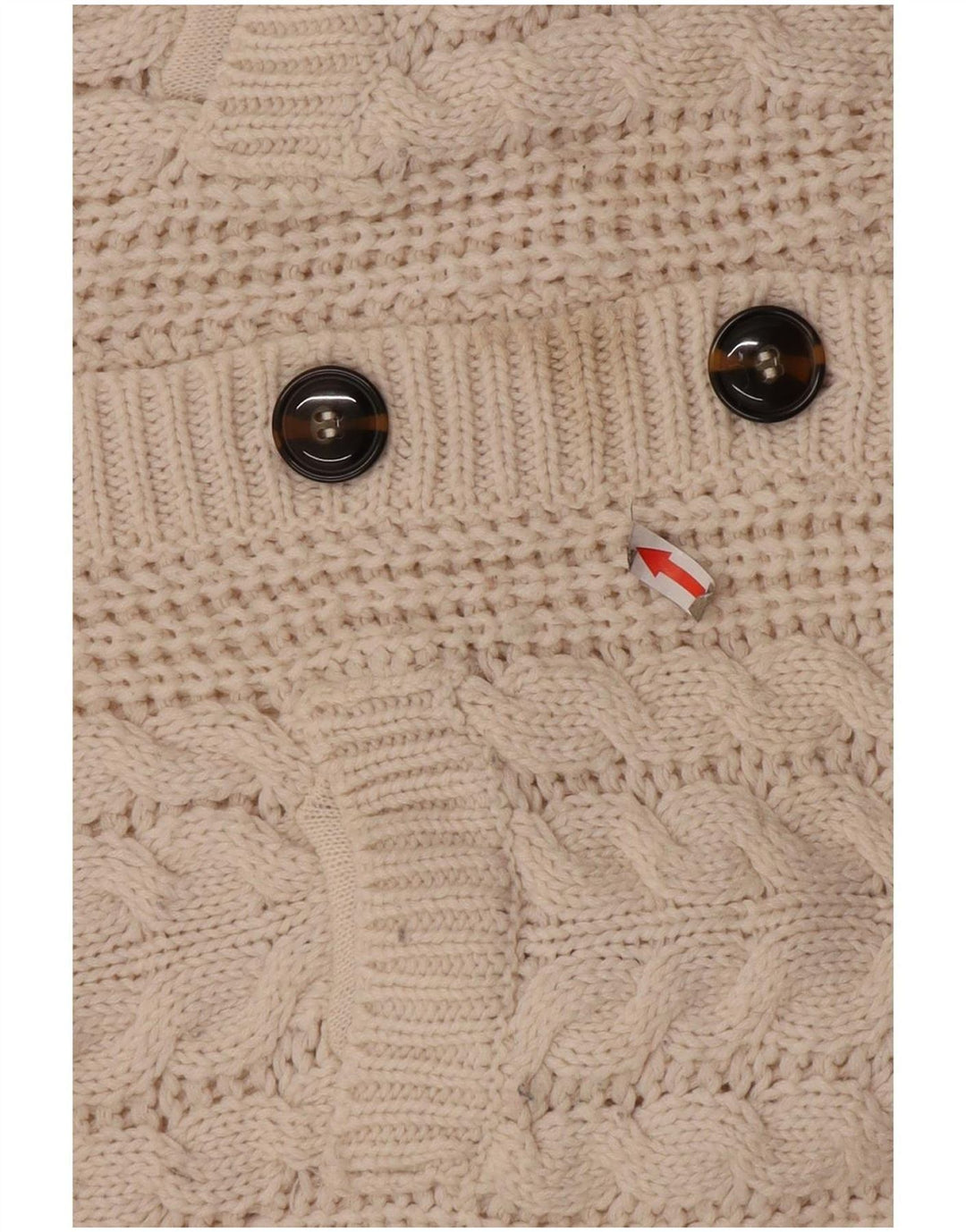 Zara Womens Cardigan Sweater UK 10 Small White Acrylic