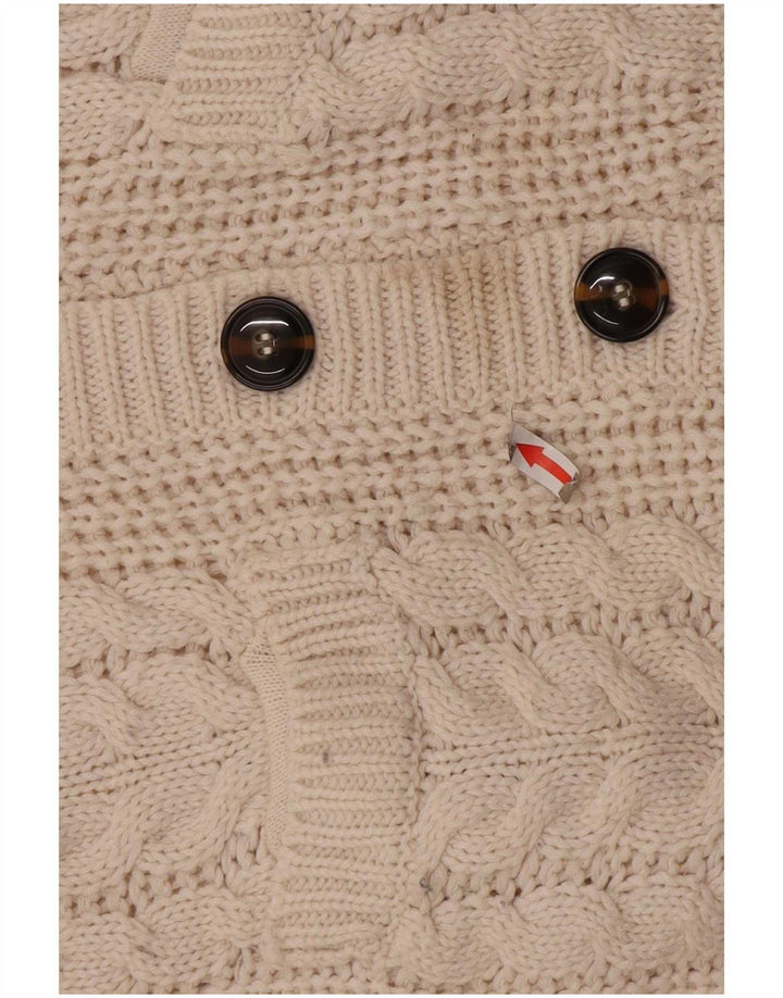 Zara Womens Cardigan Sweater UK 10 Small White Acrylic