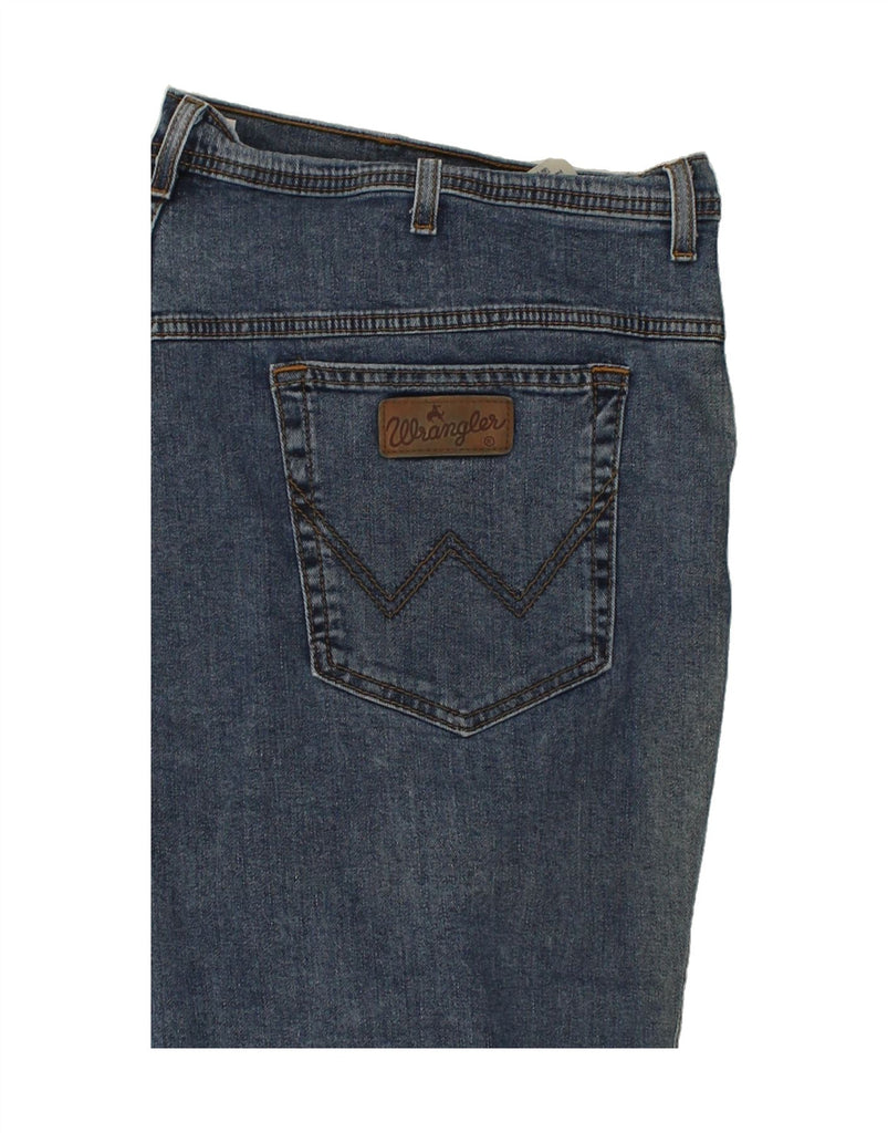 WRANGLER Mens Texas Stretch Slim Jeans W48 L34 Blue Cotton Vintage Wrangler and Second-Hand Wrangler from Messina Hembry 