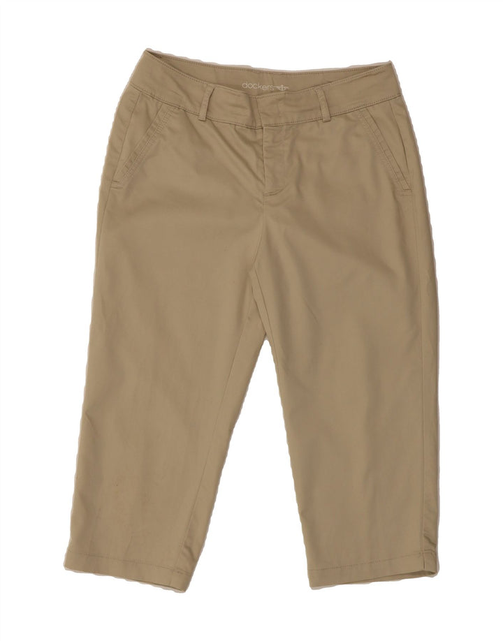 DOCKERS Womens Straight Capri Trousers US 8 Medium W32 L21 Beige Cotton Vintage Dockers and Second-Hand Dockers from Messina Hembry 