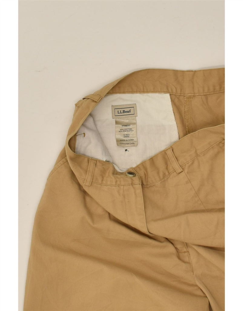 L.L.BEAN Womens High Waist Capri Chino Trousers US 12 Large W30 L22 Beige | Vintage L.L.Bean | Thrift | Second-Hand L.L.Bean | Used Clothing | Messina Hembry 