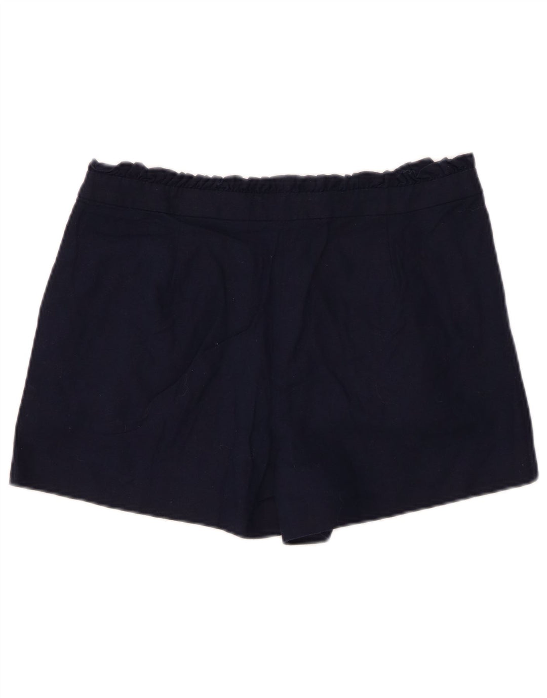 J. CREW Womens High Waist Chino Shorts US 10 Large W30  Navy Blue Linen