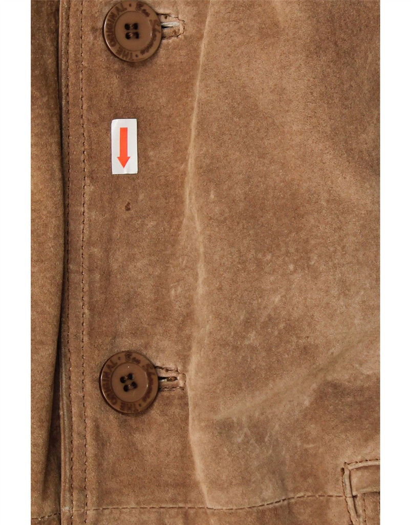 BEN SHERMAN Mens Sherpa Jacket UK 38 Medium Brown Leather Vintage Ben Sherman and Second-Hand Ben Sherman from Messina Hembry 