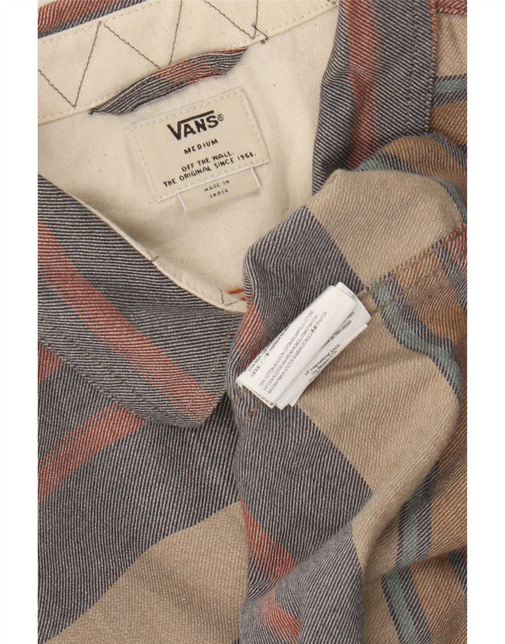 Vans Mens Flannel Shirt Medium Multicoloured Striped Cotton