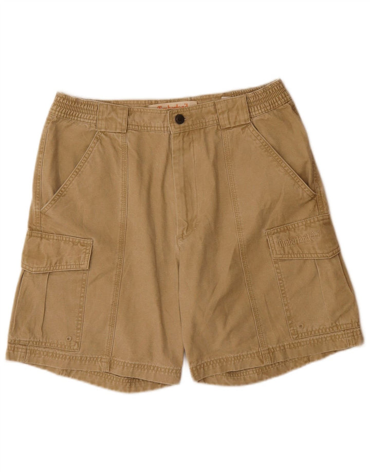 TIMBERLAND Mens Cargo Shorts W33 Medium Beige Cotton