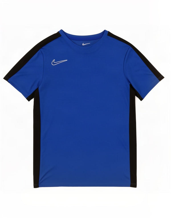 Nike Boys Dri Fit T-Shirt Top 13-14 Years XL Blue Colourblock Polyester