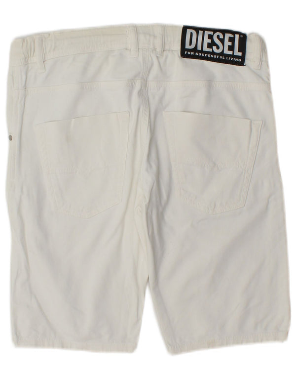 Diesel Womens Casual Shorts UK 14 Large W34 White