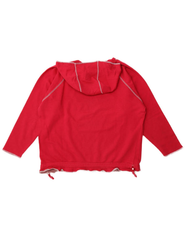 Nike Womens Hoodie Jumper UK 16 Large Pink Cotton