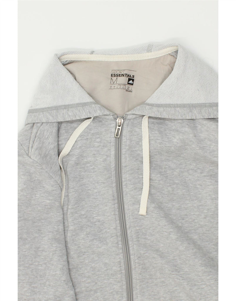 ADIDAS Mens Climalite Zip Hoodie Sweater Medium Grey Cotton | Vintage Adidas | Thrift | Second-Hand Adidas | Used Clothing | Messina Hembry 