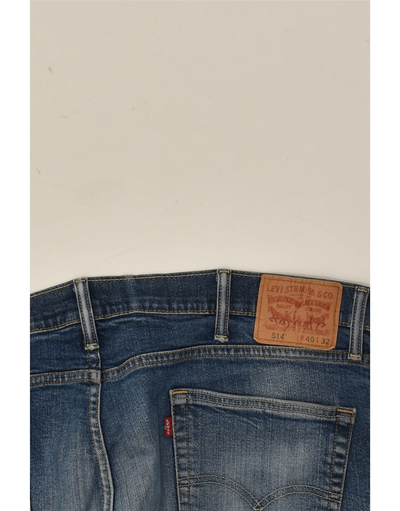 LEVI'S Mens 514 Distressed Straight Jeans W40 L32 Blue Cotton | Vintage Levi's | Thrift | Second-Hand Levi's | Used Clothing | Messina Hembry 