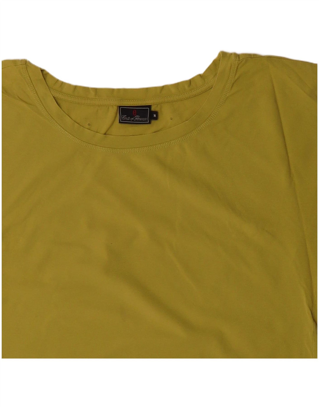 CONTE OF FLORENCE Womens T-Shirt Top UK 14 Medium Khaki Cotton