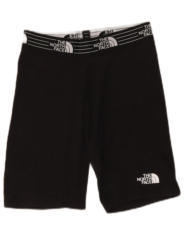 The North Face Womens Graphic Sport Shorts UK 14 Medium  Black Cotton