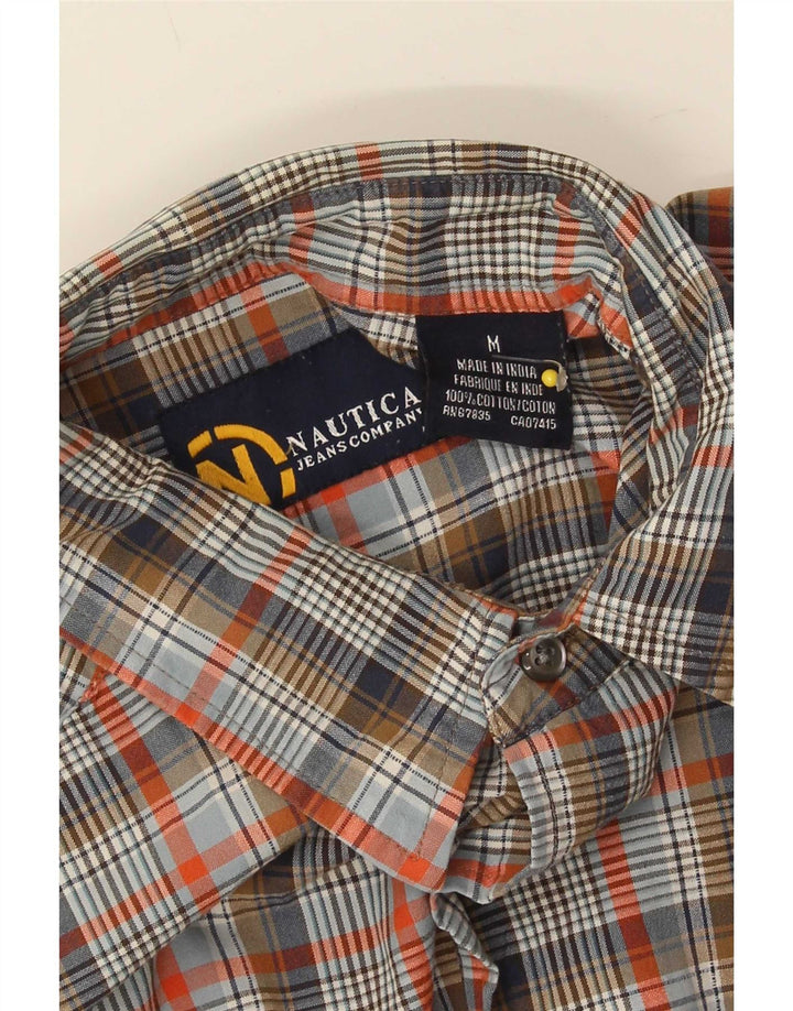 Nautica Mens Shirt Medium Multicoloured Check Cotton
