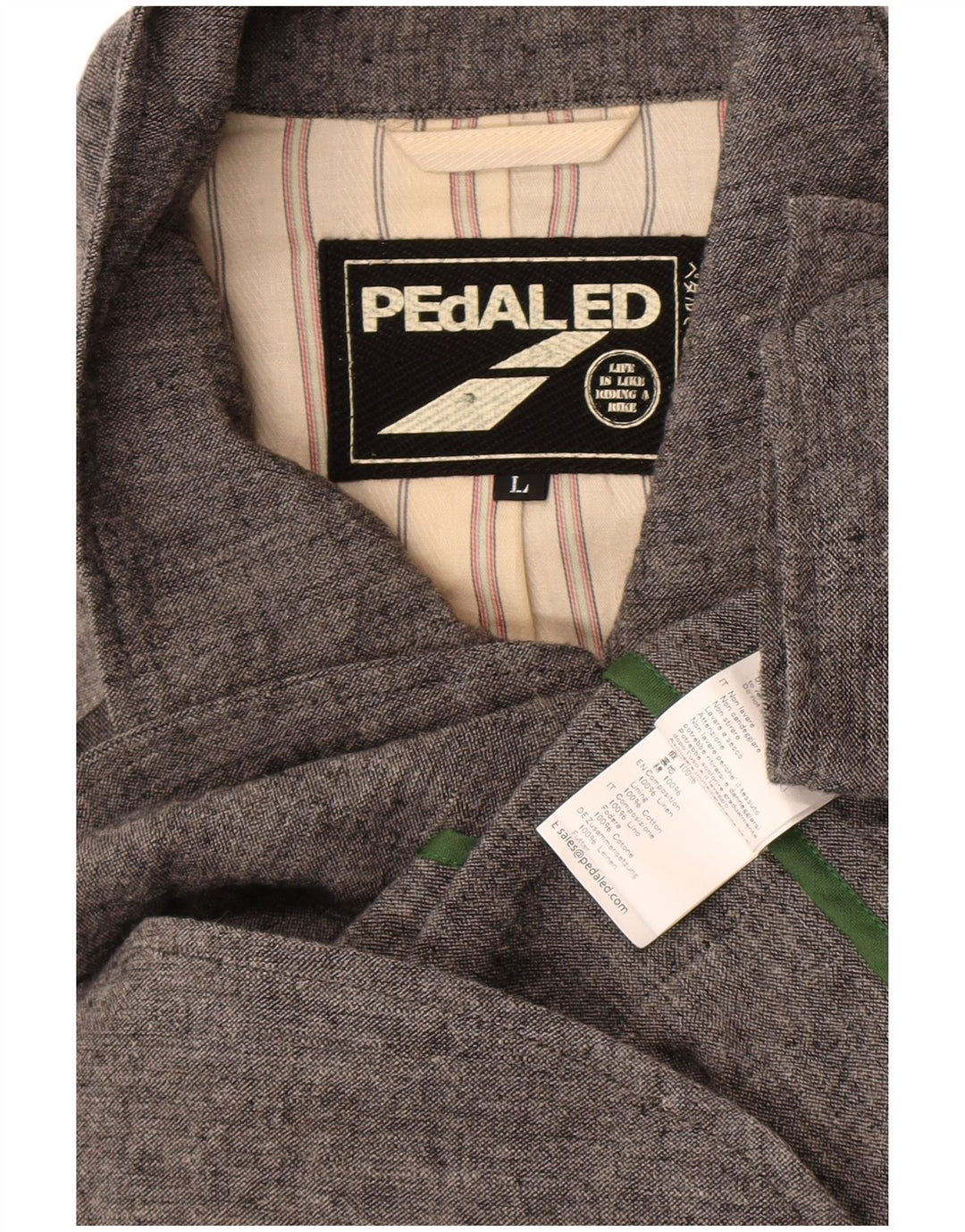 Vintage Mens Utility Jacket UK 40 Large Grey Colourblock Linen