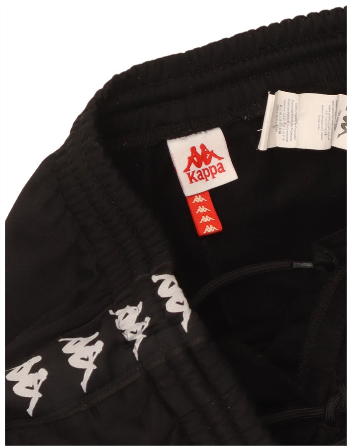 Kappa Mens Graphic Tracksuit Trousers Joggers Medium  Black Polyester