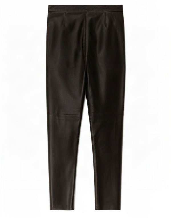 Zara Womens Skinny Faux Leather Trousers Small W26 L26 Black