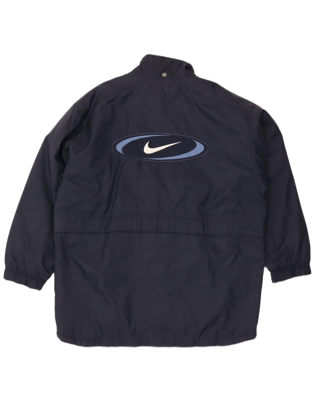 Nike Mens Graphic Windbreaker Jacket UK 42/44 Large Navy Blue Nylon