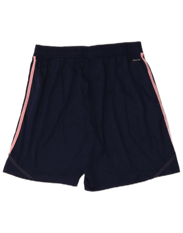 Adidas Womens Aeroready Sport Shorts UK 18 XL Navy Blue Polyester