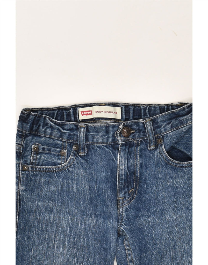 LEVI'S Boys 505 Regular Loose Jeans 7-8 Years W24 L21 Navy Blue Cotton | Vintage Levi's | Thrift | Second-Hand Levi's | Used Clothing | Messina Hembry 