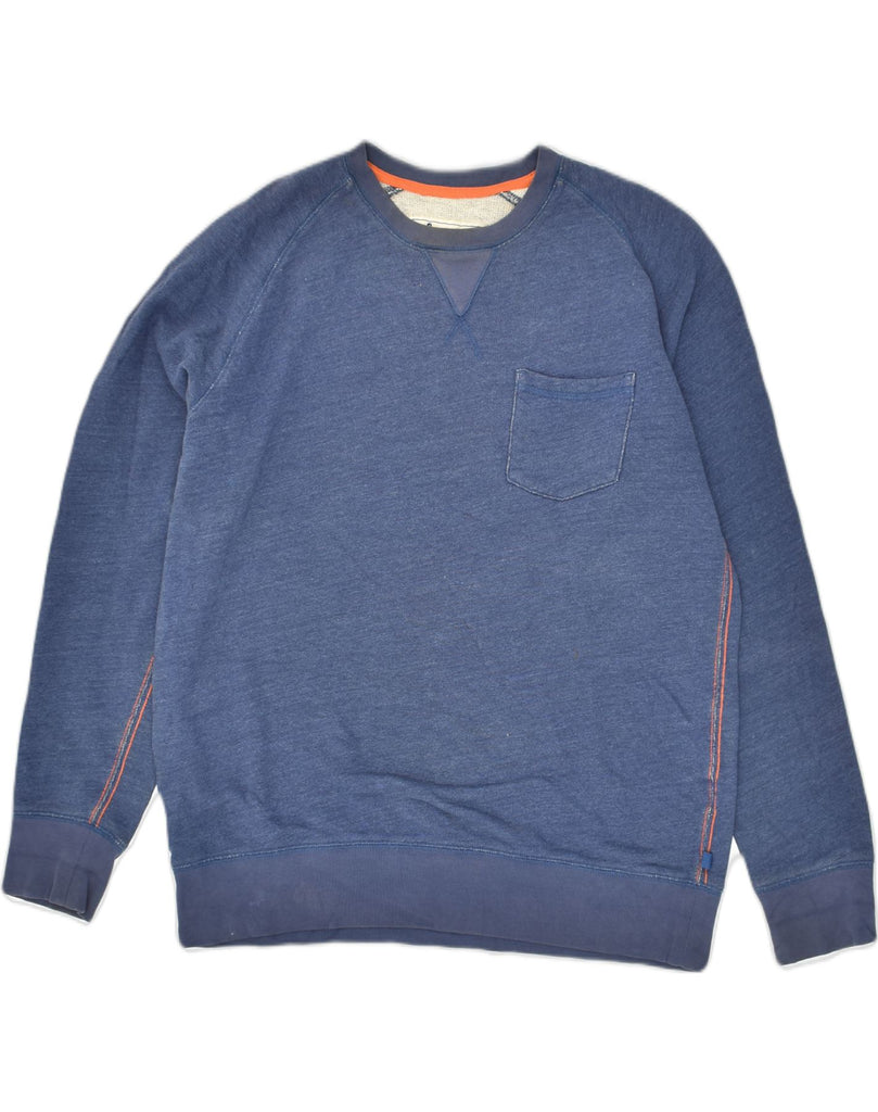 BODEN Mens London Sweatshirt Jumper Medium Blue Cotton | Vintage Boden | Thrift | Second-Hand Boden | Used Clothing | Messina Hembry 