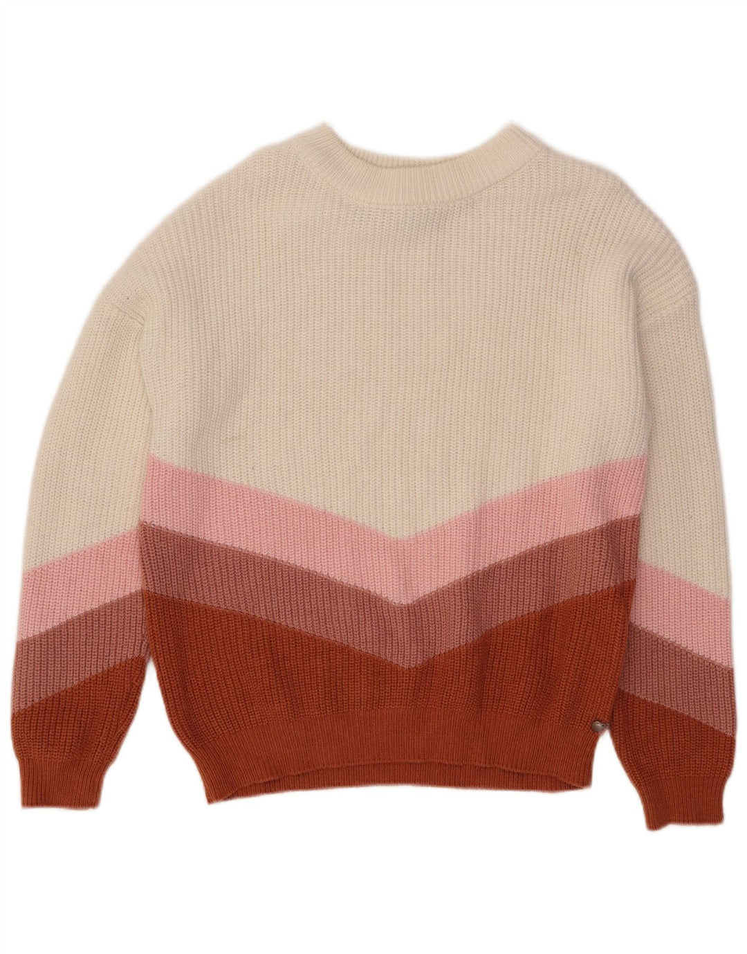 Roxy Womens Boat Neck Jumper Sweater UK 14 Medium Multicoloured Colourblock