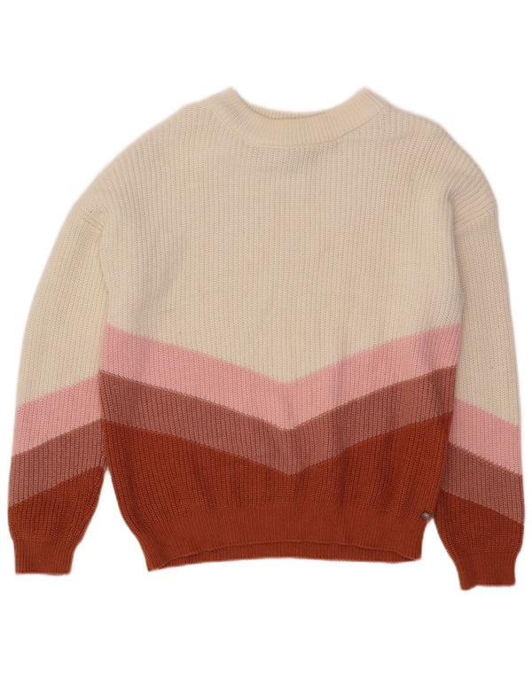 Roxy Womens Boat Neck Jumper Sweater UK 14 Medium Multicoloured Colourblock