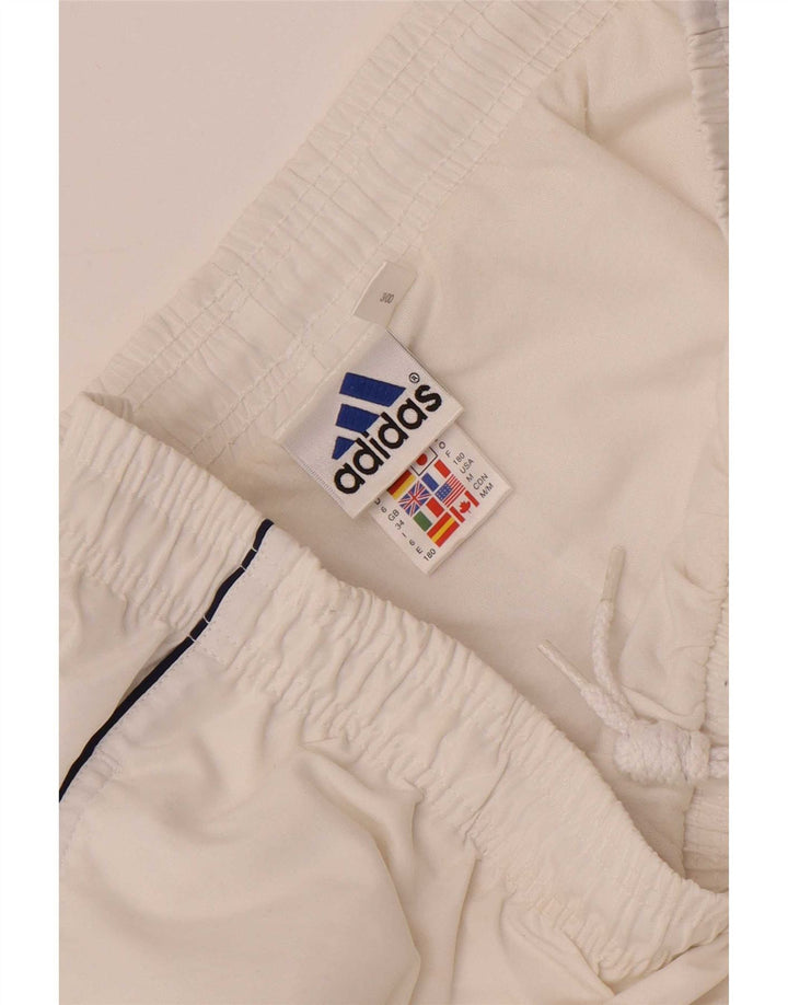 Adidas Mens Tracksuit Trousers Large White Polyester