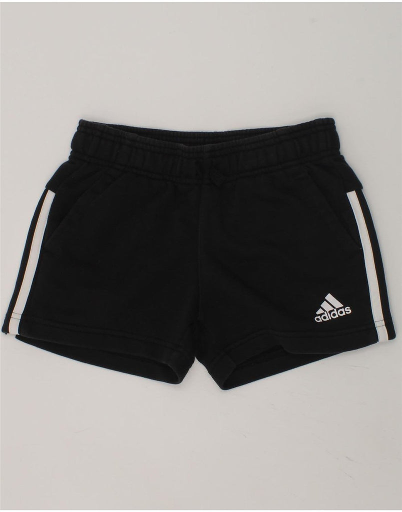 ADIDAS Girls Sport Shorts 9-10 Years Black | Vintage Adidas | Thrift | Second-Hand Adidas | Used Clothing | Messina Hembry 