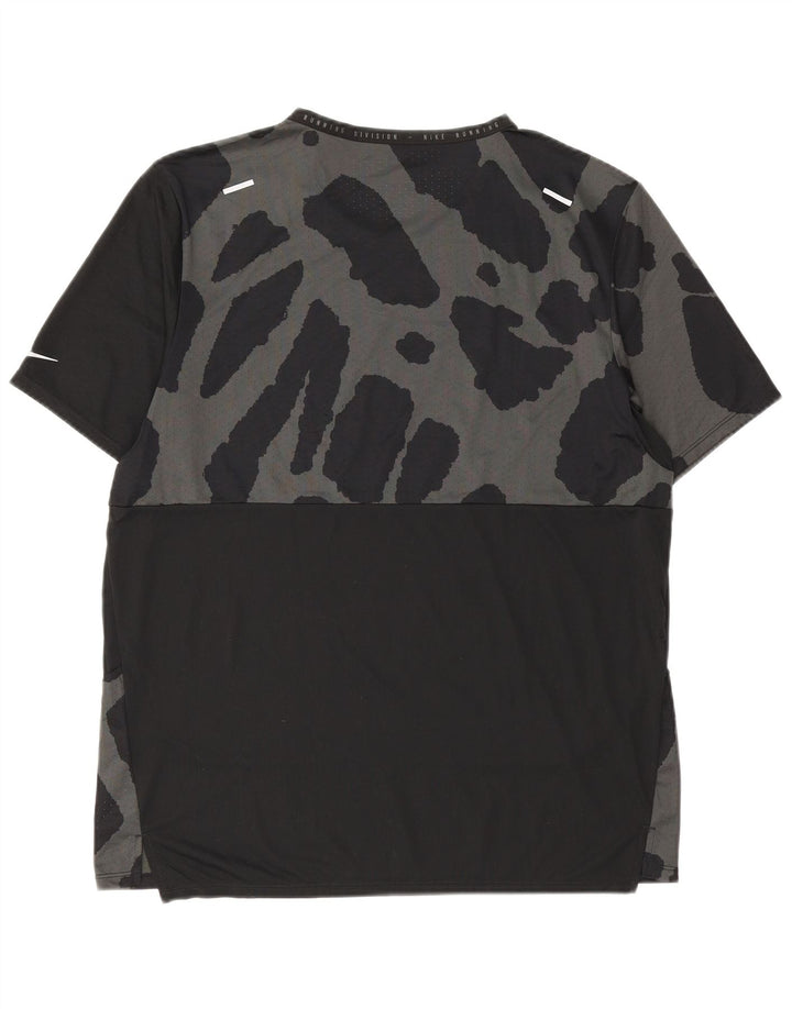 Nike Mens Dri Fit T-Shirt Top Large Black Camouflage Polyester