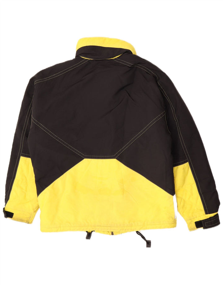 Sergio Tacchini Mens Hooded Ski Jacket UK 36 Small Yellow Colourblock