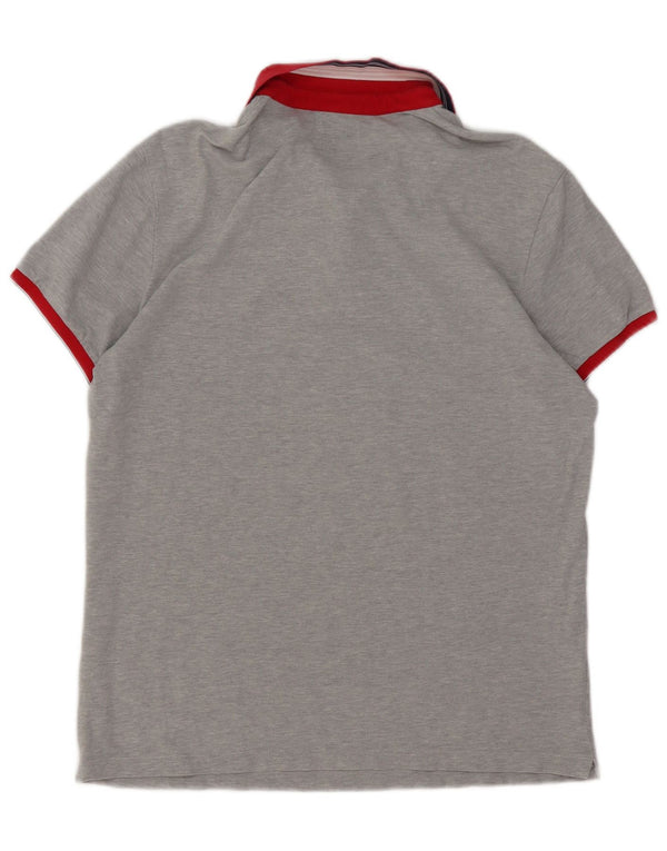 Henry Cottons Mens Slim Fit Rugby Polo Shirt XL Grey Flecked