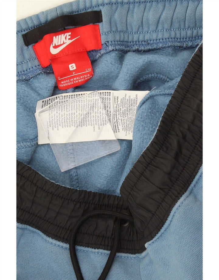 Nike Mens Tracksuit Trousers Joggers Small  Blue Colourblock Cotton