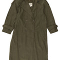 Savannah Womens Oversized Trench Coat UK 10 Small Green Polyester