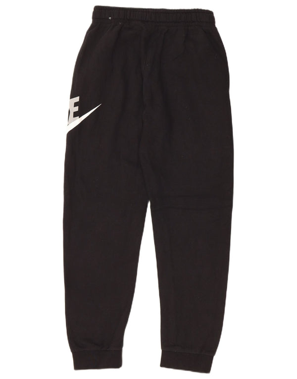 NIKE Boys Graphic Tracksuit Trousers Joggers 12-13 Years Large Black